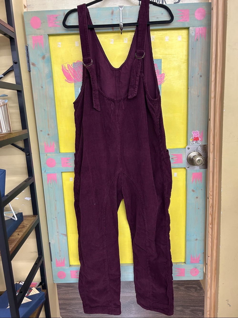 We The Free Corduroy Overalls in Plum